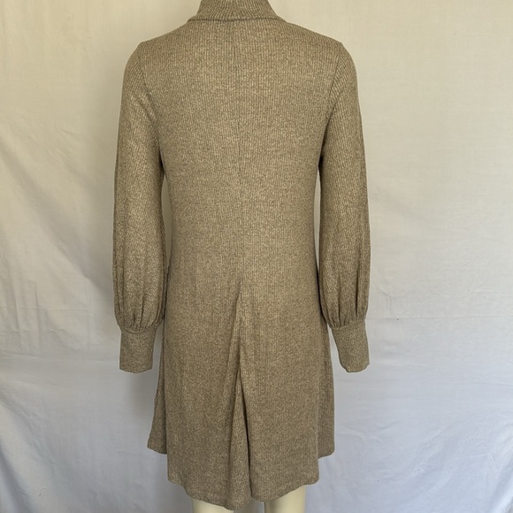 Express Cozy Ribbed Mock Neck Trapeze Dress - Picture 6 of 6